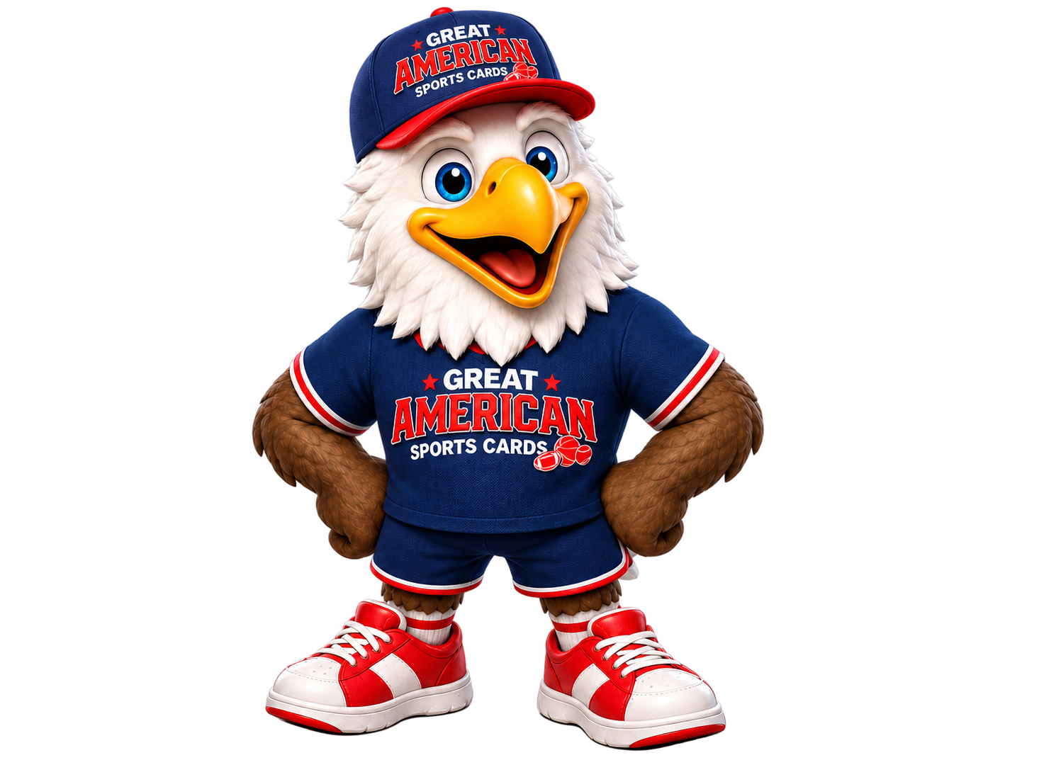 Blaze, the Great American Sports Cards eagle mascot